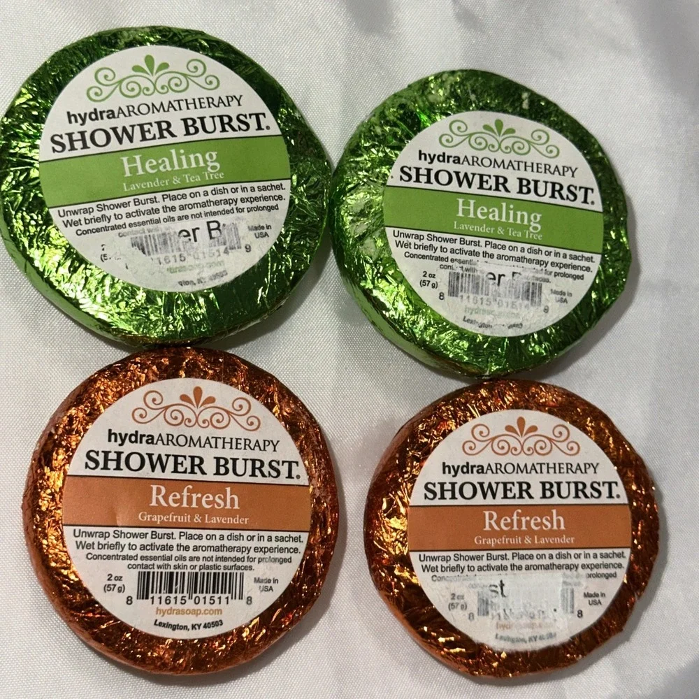 Shower Burst Lot Of 4‎ hydraAROMATHERAPY Healing Lavender And Tea Tree Refresh